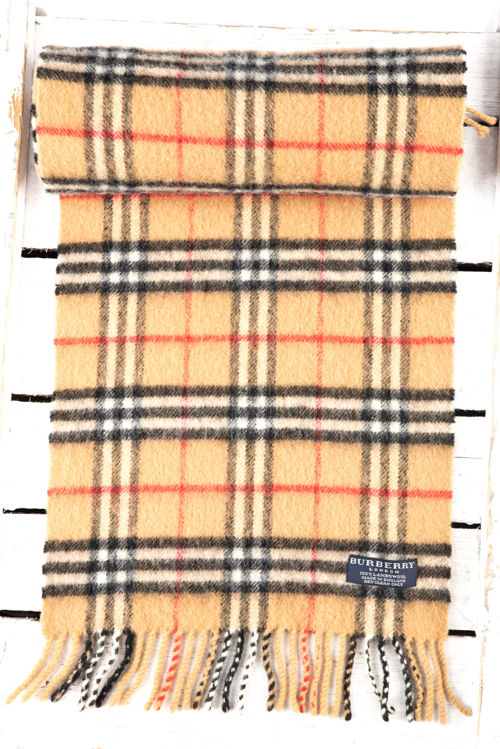 Szalik Burberry London wełniany unisex bardzo długi
