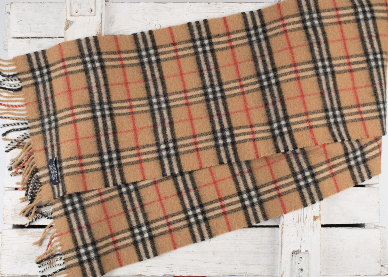 Szalik Burberry London wełniany unisex bardzo długi
