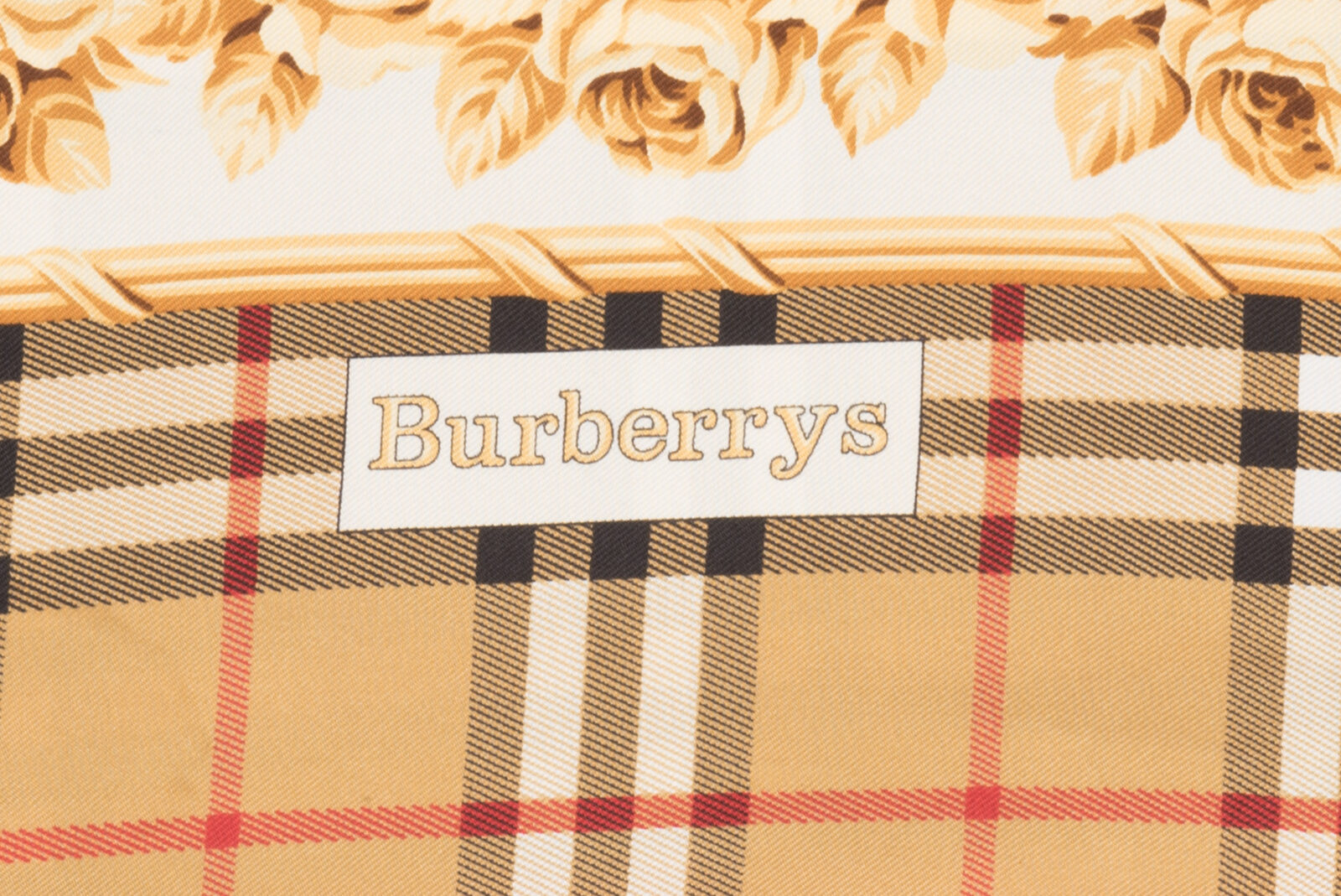 Apaszka jedwabna Burberry duża chusta pareo 193 x 95 cm