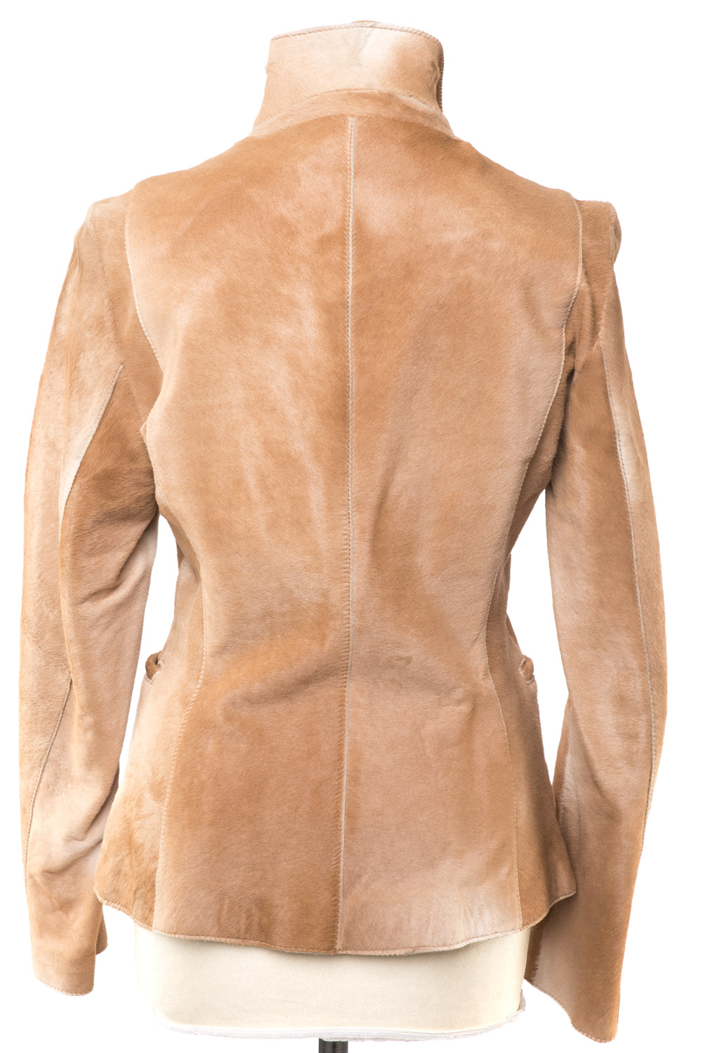 Kurtka skórzana z włosiem/żakiet Hugo Boss pony hair 36/38 (S/M)