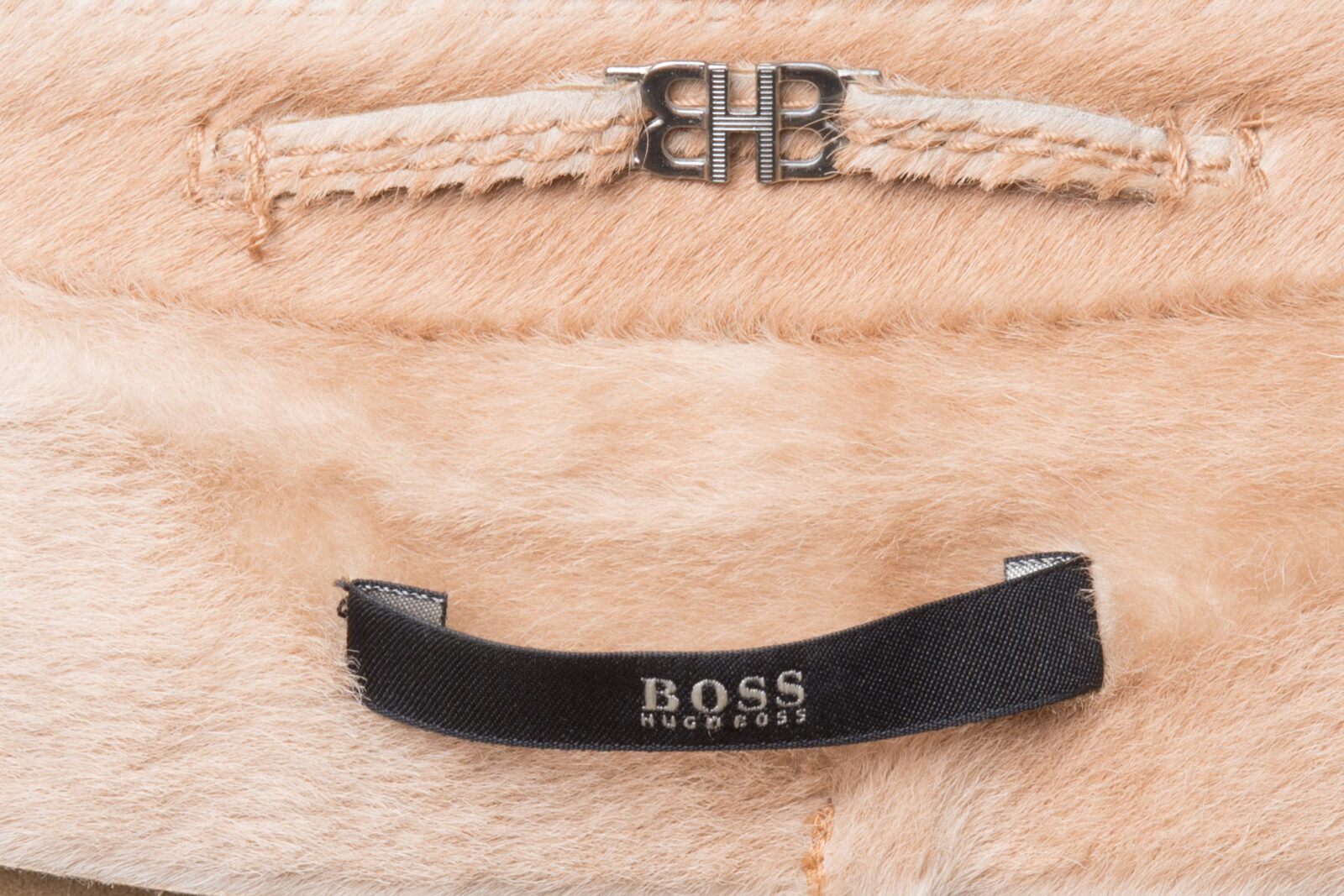 Kurtka skórzana z włosiem/żakiet Hugo Boss pony hair 36/38 (S/M)