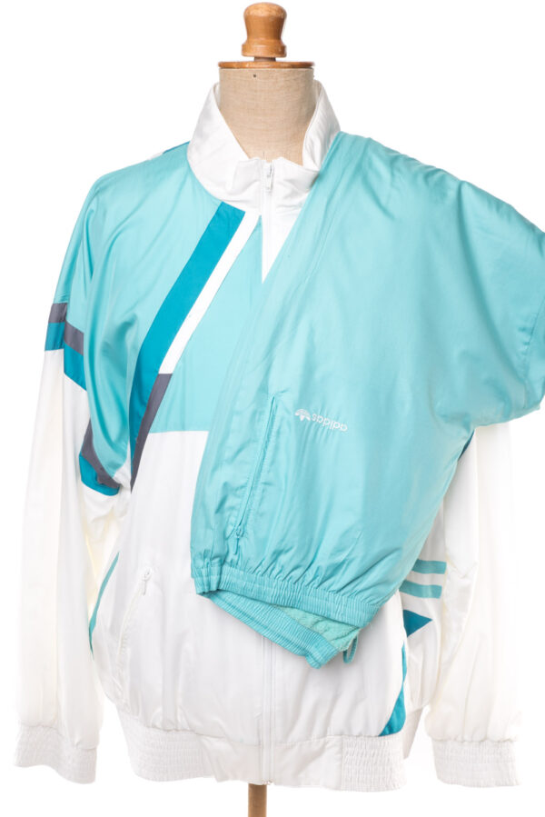 Dres ortalionowy Adidas komplet kurtka i spodnie ortalionowe vintage lata 80-te XL Unisex